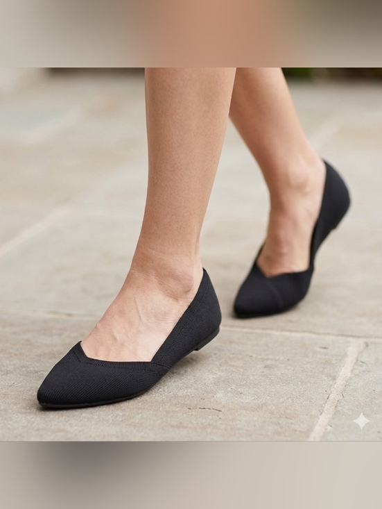 Kelly & Katie Shoes - Kelly & Katie Black Flats New Whithout Label